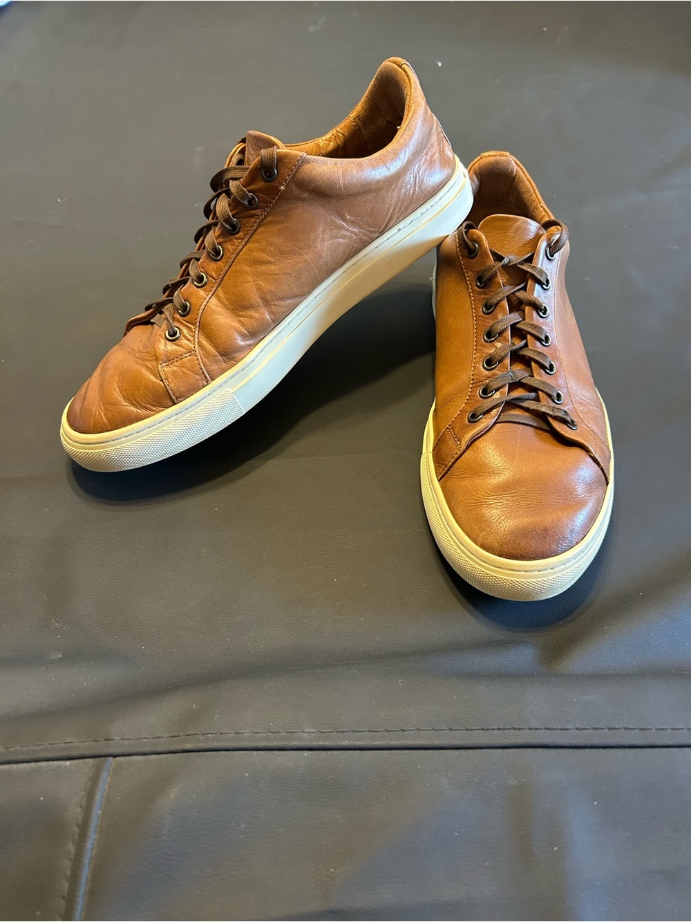Thursday Everyday Brown Leather Low Top Sneakers Men’s 11.5 Premium Casual Shoes
